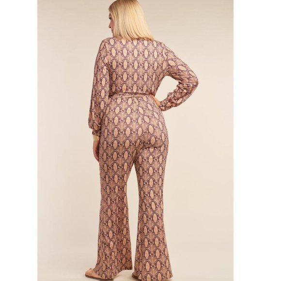Plus Size Python Print Jumpsuit NWT - Picture 2 of 5